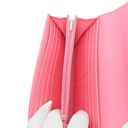 New Model 24] Chanel Matelasse Flap Wallet Lambskin Star Pink Box Storage Bag