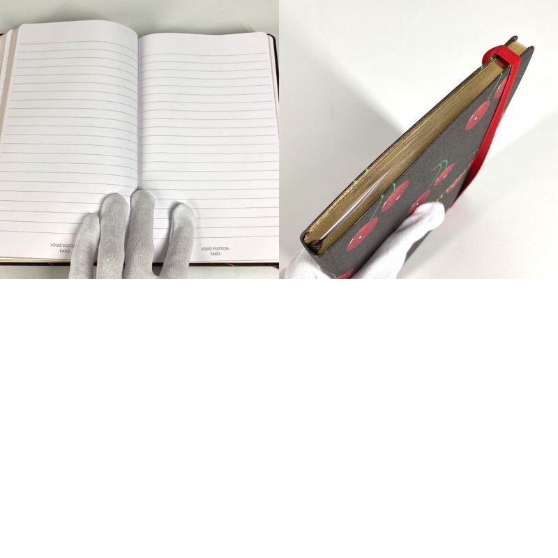 Louis Vuitton Notebook MM Jane Cherry Gi1371 Paper Brown