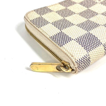Louis Vuitton Coin Case Zippy Coin Purse N63069 Damier Azure Canvas White