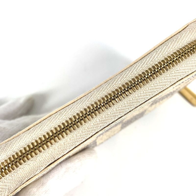 Louis Vuitton Coin Case Zippy Coin Purse N63069 Damier Azure Canvas White