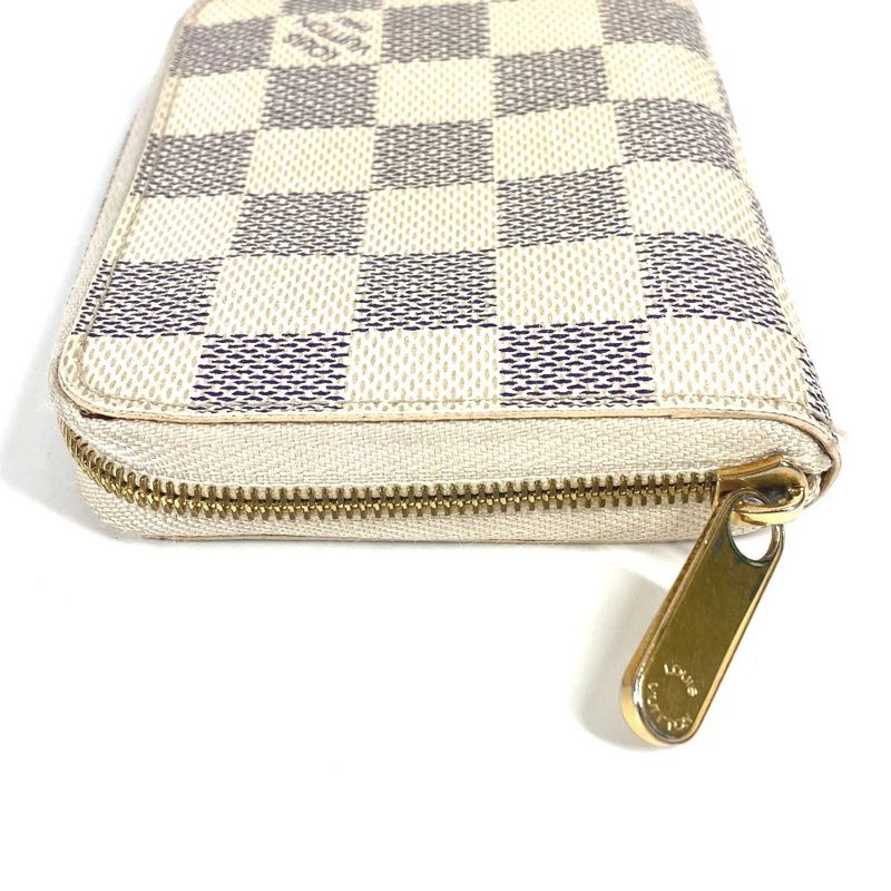 Louis Vuitton Coin Case Zippy Coin Purse N63069 Damier Azure Canvas White