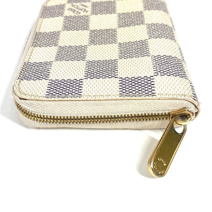Louis Vuitton Coin Case Zippy Coin Purse N63069 Damier Azure Canvas White