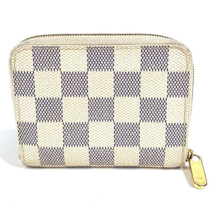 Louis Vuitton Coin Case Zippy Coin Purse N63069 Damier Azure Canvas White