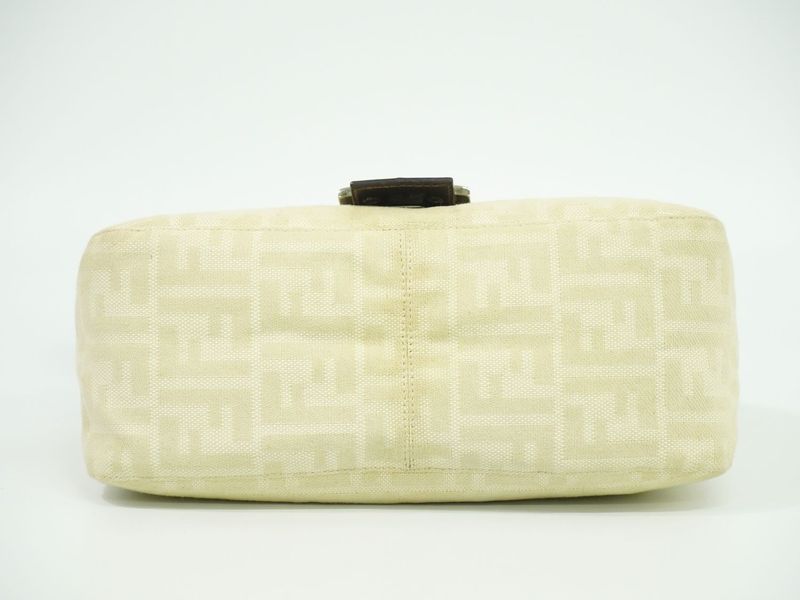 Authentic Fendi Zucca Mamma Bucket Shoulder Bag Handbag Canvas Beige 26325