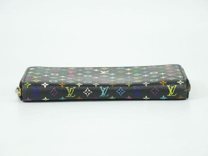 Authentic Louis Vuitton LV Zippy Wallet Monogram Multicolor Long Wallet Noir