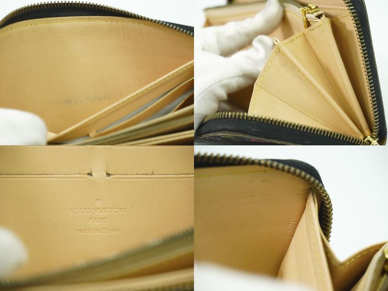 Authentic Louis Vuitton LV Zippy Wallet Monogram Multicolor Long Wallet Noir