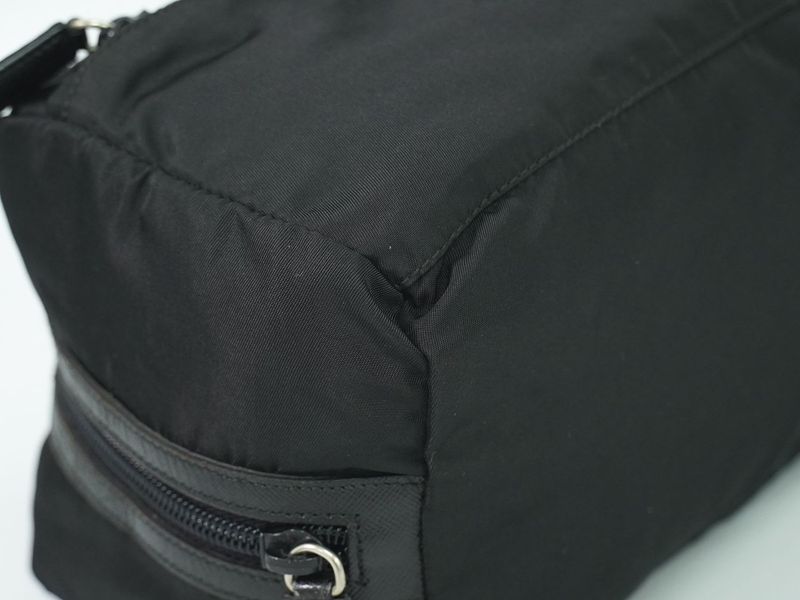 Authentic Prada Nylon Pouch Small Bag Black Miscellaneous Small Goods Used