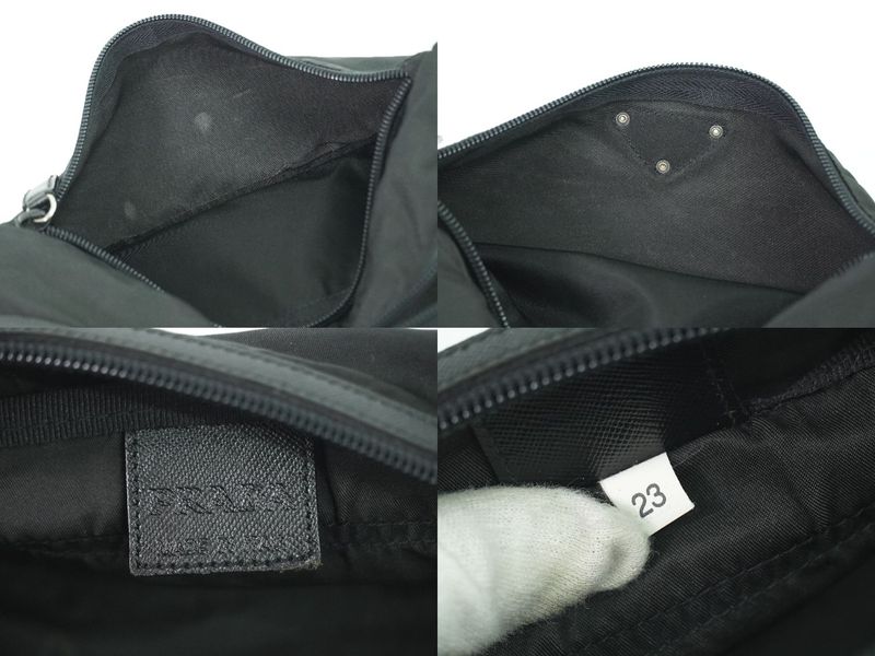Authentic Prada Nylon Pouch Small Bag Black Miscellaneous Small Goods Used