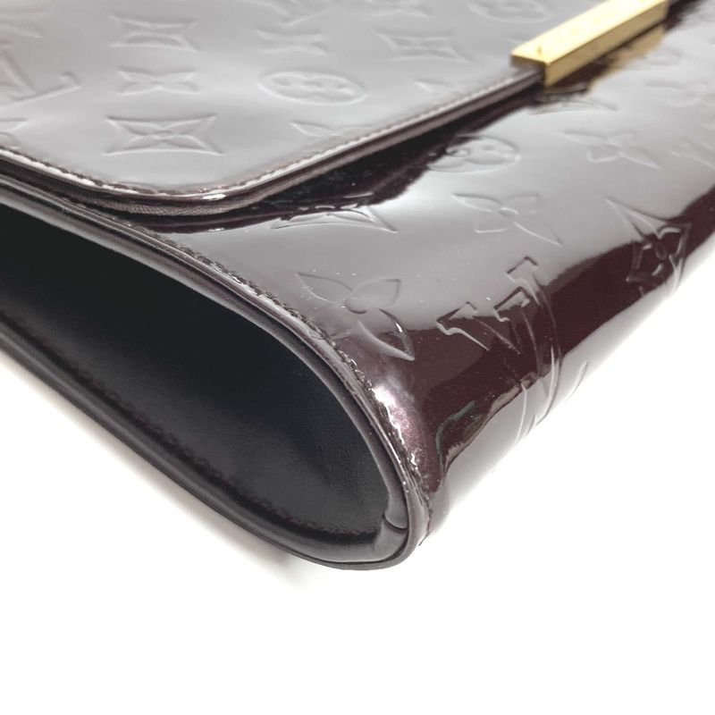 Louis Vuitton Clutch Bag Robertson M91548 Monogram Vernis Canvas Amarante Purple