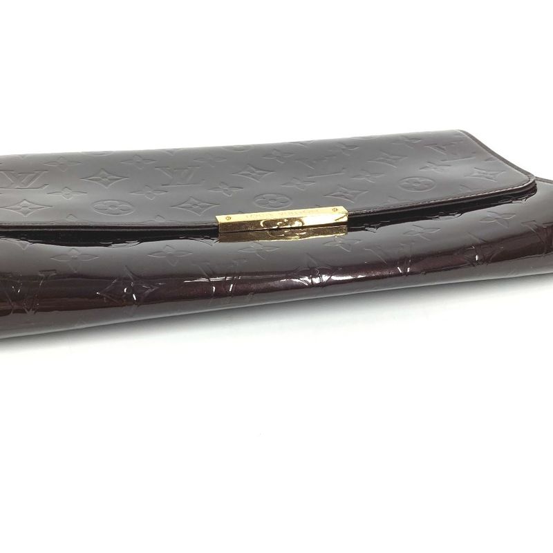 Louis Vuitton Clutch Bag Robertson M91548 Monogram Vernis Canvas Amarante Purple