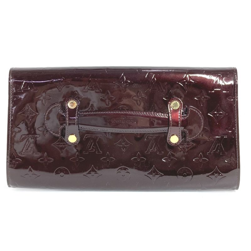 Louis Vuitton Clutch Bag Robertson M91548 Monogram Vernis Canvas Amarante Purple