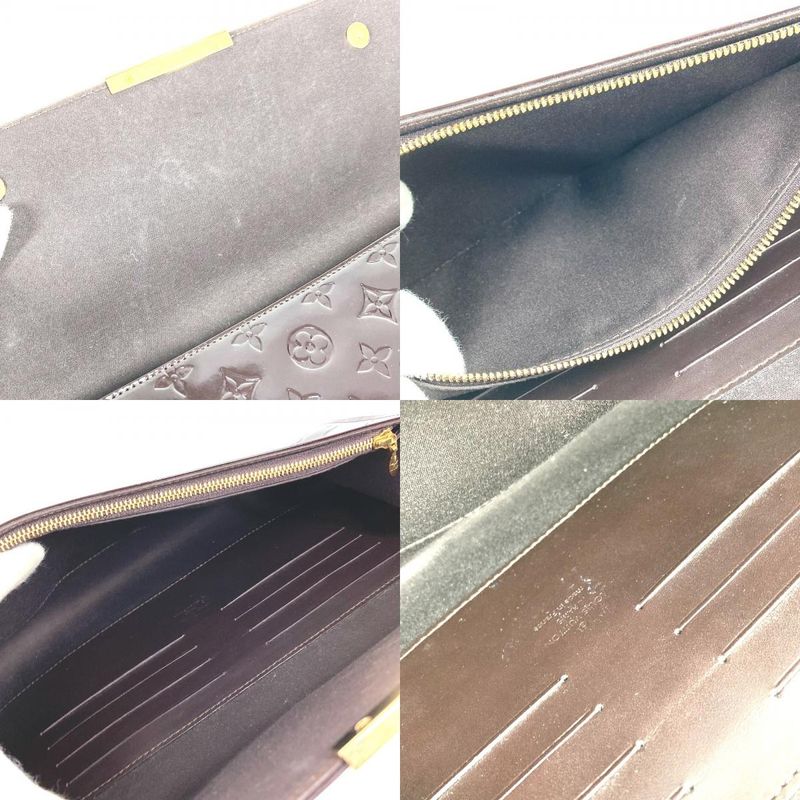 Louis Vuitton Clutch Bag Robertson M91548 Monogram Vernis Canvas Amarante Purple