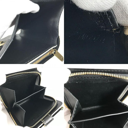 Louis Vuitton Bifold Wallet Compact Zip M91828 Suhari Leather Noir Black