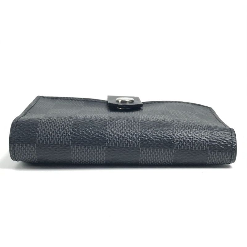 Louis Vuitton Bifold Wallet Multiport Carte N60451 Damier Graphite Canvas Black