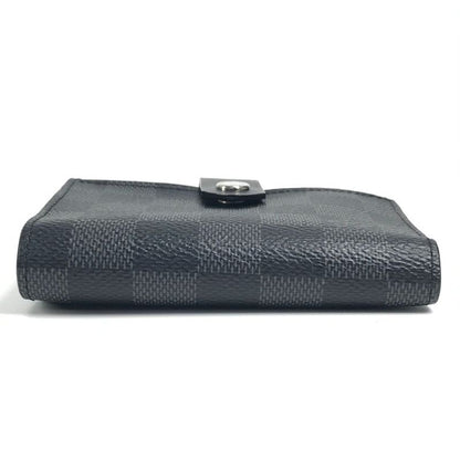 Louis Vuitton Bifold Wallet Multiport Carte N60451 Damier Graphite Canvas Black