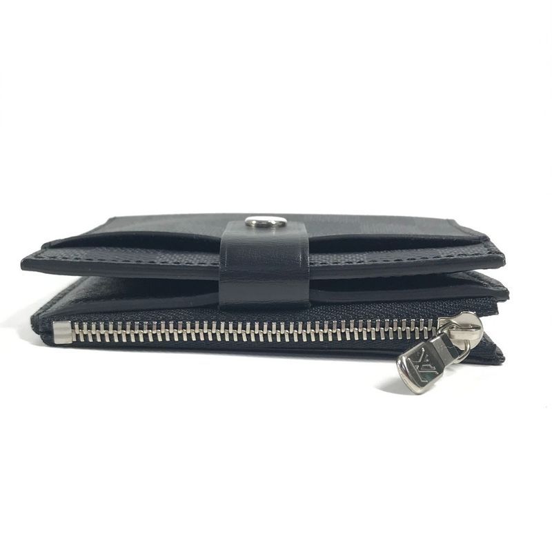 Louis Vuitton Bifold Wallet Multiport Carte N60451 Damier Graphite Canvas Black