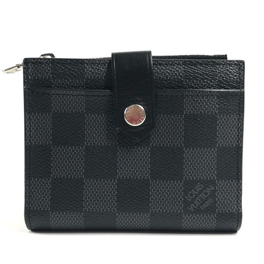 Louis Vuitton Bifold Wallet Multiport Carte N60451 Damier Graphite Canvas Black