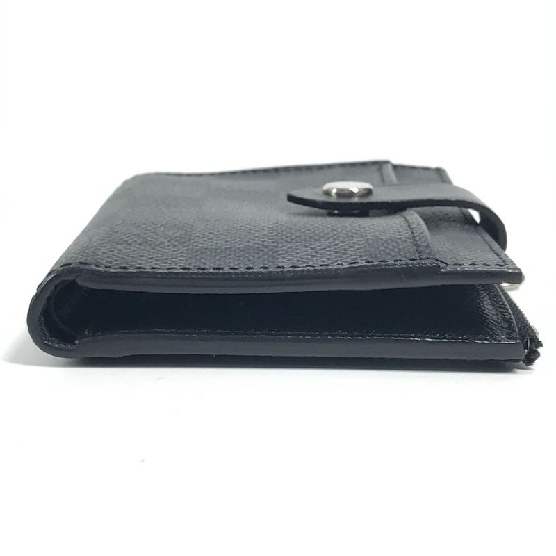 Louis Vuitton Bifold Wallet Multiport Carte N60451 Damier Graphite Canvas Black