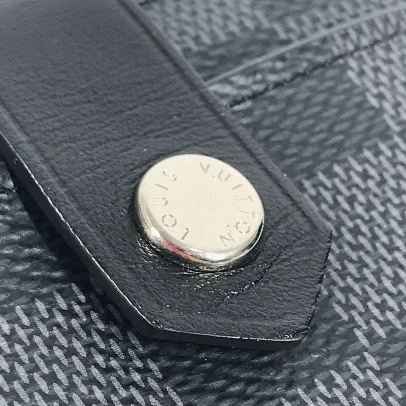 Louis Vuitton Bifold Wallet Multiport Carte N60451 Damier Graphite Canvas Black