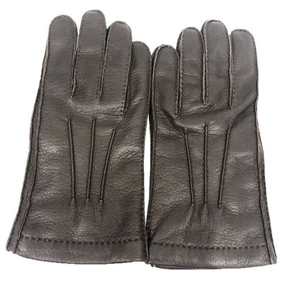 Prada Gloves Size 9 Men's Leather Dark Brown Never Used Aq12233