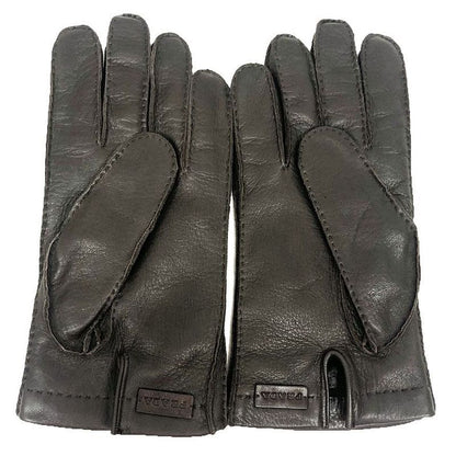Prada Gloves Size 9 Men's Leather Dark Brown Never Used Aq12233