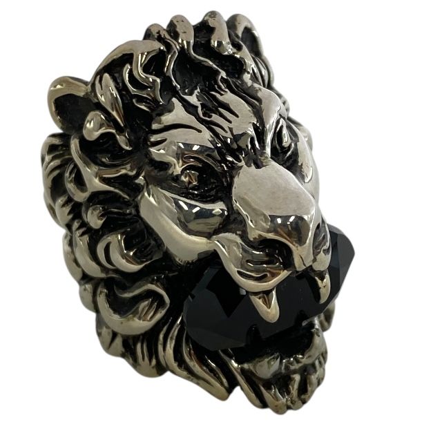 Gucci 402763 Lion's Head Ring Accessories GP Silver [size 8] Gucci Unisex