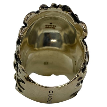 Gucci 402763 Lion's Head Ring Accessories GP Silver [size 8] Gucci Unisex