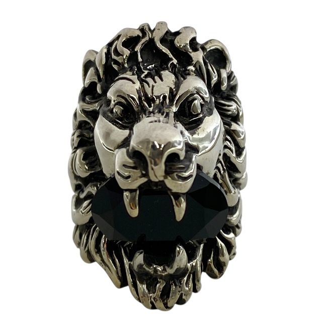 Gucci 402763 Lion's Head Ring Accessories GP Silver [size 8] Gucci Unisex