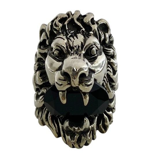 Gucci 402763 Lion's Head Ring Accessories GP Silver [size 8] Gucci Unisex