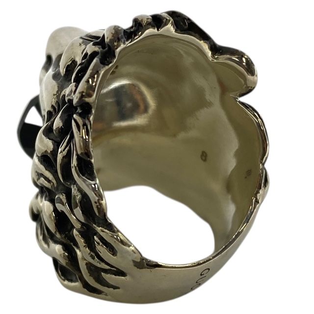 Gucci 402763 Lion's Head Ring Accessories GP Silver [size 8] Gucci Unisex