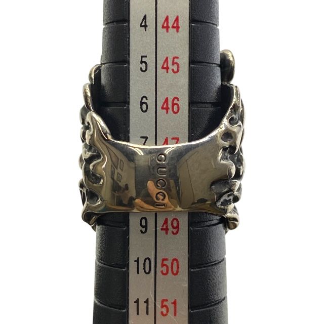 Gucci 402763 Lion's Head Ring Accessories GP Silver [size 8] Gucci Unisex