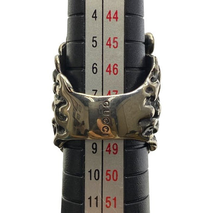 Gucci 402763 Lion's Head Ring Accessories GP Silver [size 8] Gucci Unisex