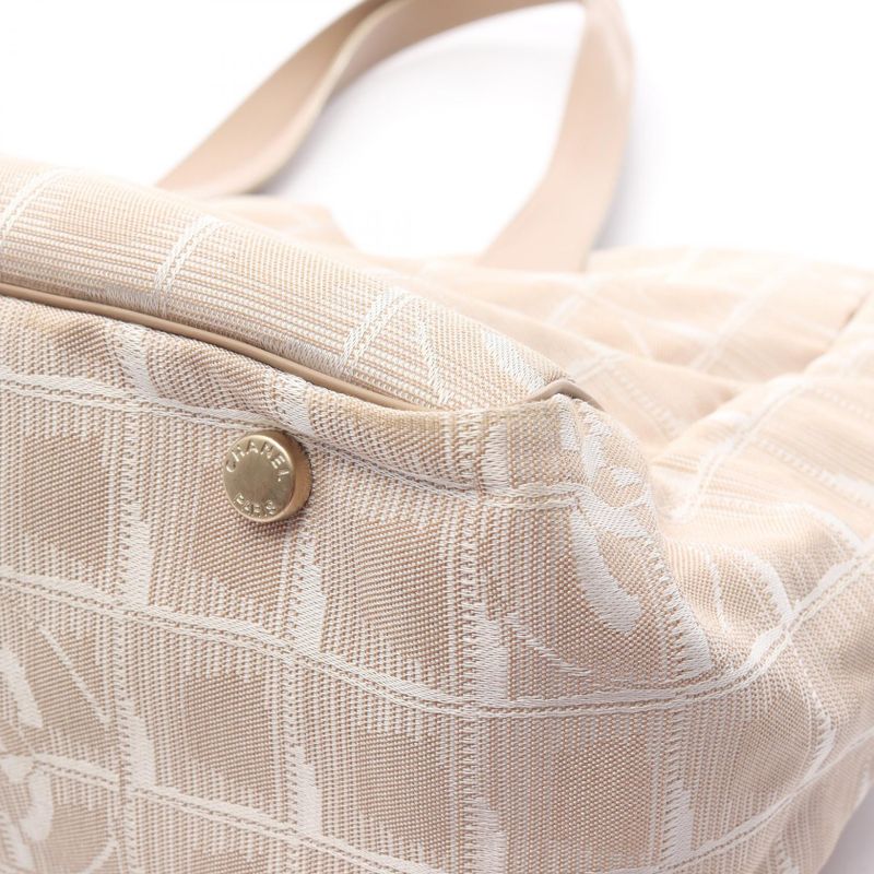Chanel Tote Bag New Travel Line MM A15991 Beige Leather New Travel Line Tote MM