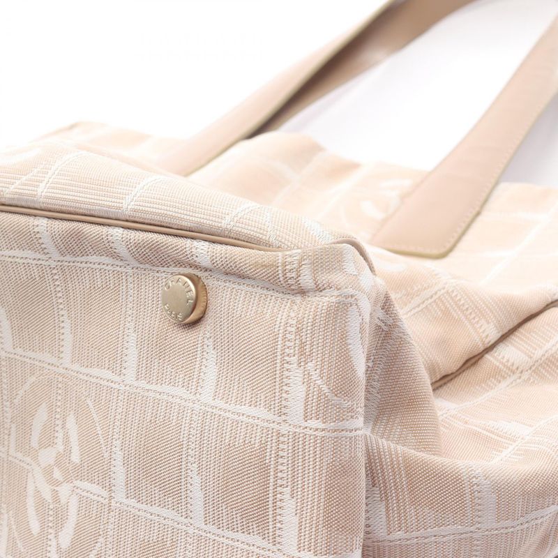 Chanel Tote Bag New Travel Line MM A15991 Beige Leather New Travel Line Tote MM