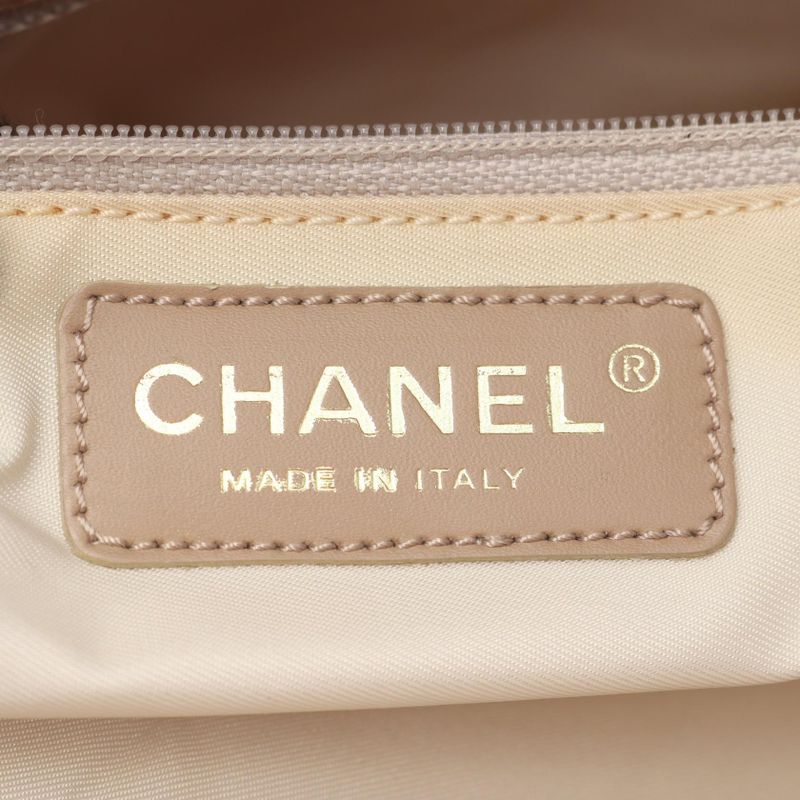 Chanel Tote Bag New Travel Line MM A15991 Beige Leather New Travel Line Tote MM