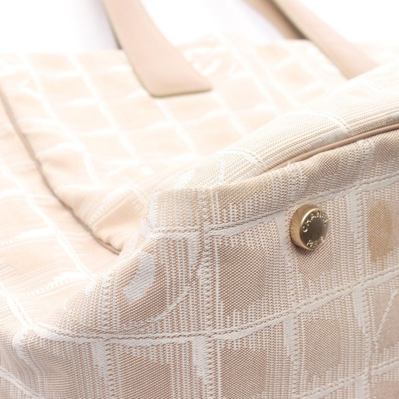 Chanel Tote Bag New Travel Line MM A15991 Beige Leather New Travel Line Tote MM