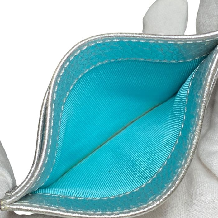 Tiffany & Co Card Case Business Card Holder Periodicals Pass Case Leather