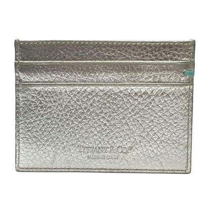 Tiffany & Co Card Case Business Card Holder Periodicals Pass Case Leather