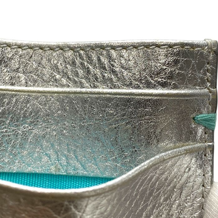 Tiffany & Co Card Case Business Card Holder Periodicals Pass Case Leather