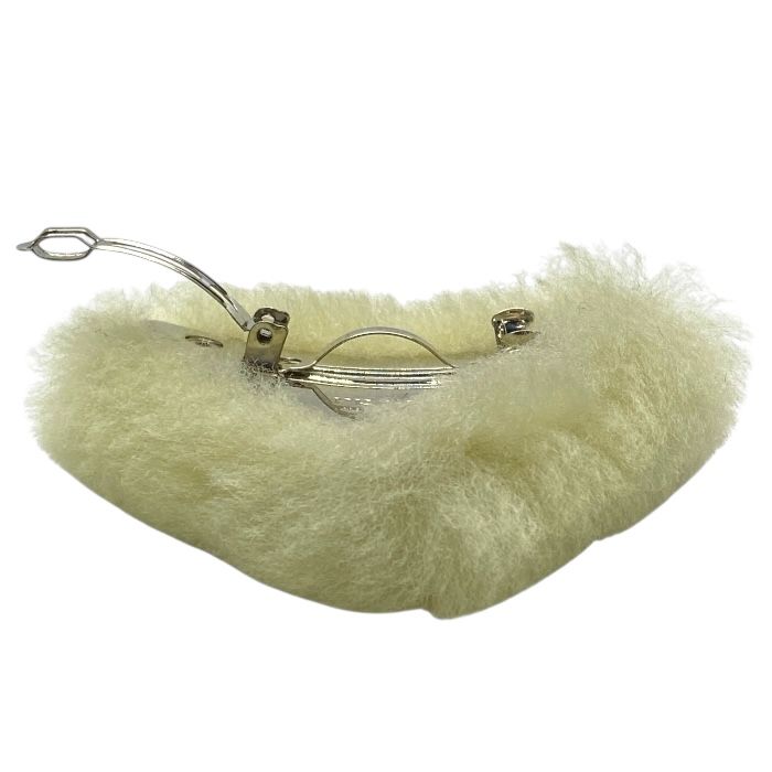 Prada 1if129 2EC9 F0379 Sheer Ring Hair Clip Logo Barrette Hair Clip Pin Hair