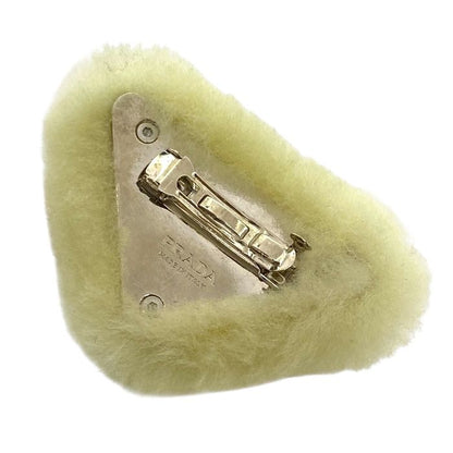 Prada 1if129 2EC9 F0379 Sheer Ring Hair Clip Logo Barrette Hair Clip Pin Hair