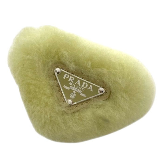 Prada 1if129 2EC9 F0379 Sheer Ring Hair Clip Logo Barrette Hair Clip Pin Hair