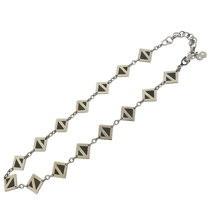 Christian Dior Diamond Necklace Jewelry Accessory GP Silver Christian Dior