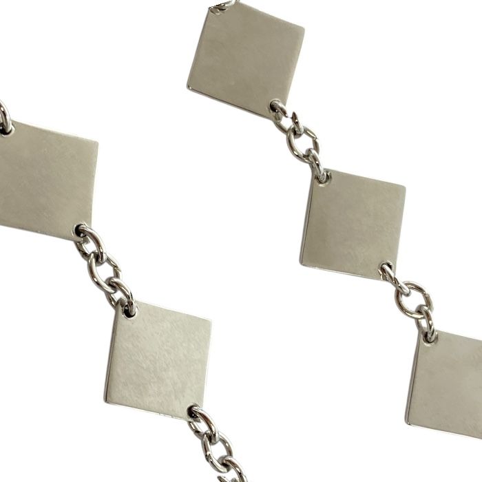 Christian Dior Diamond Necklace Jewelry Accessory GP Silver Christian Dior