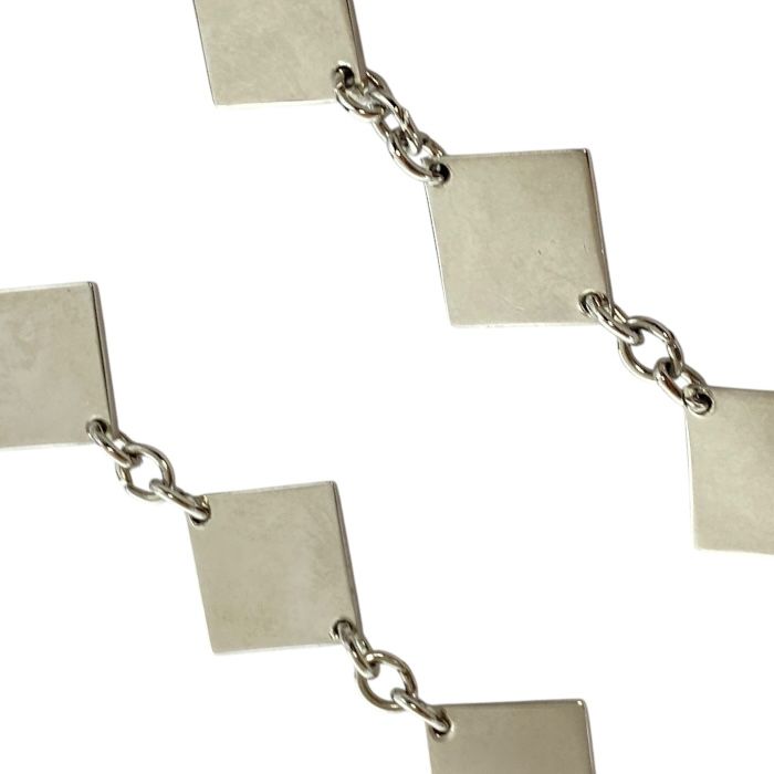 Christian Dior Diamond Necklace Jewelry Accessory GP Silver Christian Dior