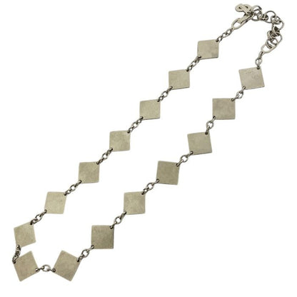 Christian Dior Diamond Necklace Jewelry Accessory GP Silver Christian Dior