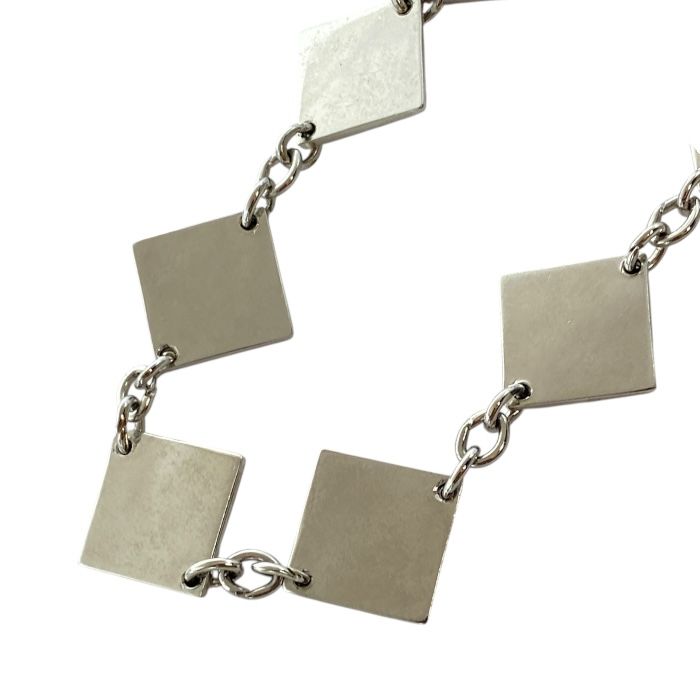 Christian Dior Diamond Necklace Jewelry Accessory GP Silver Christian Dior