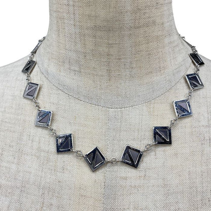 Christian Dior Diamond Necklace Jewelry Accessory GP Silver Christian Dior