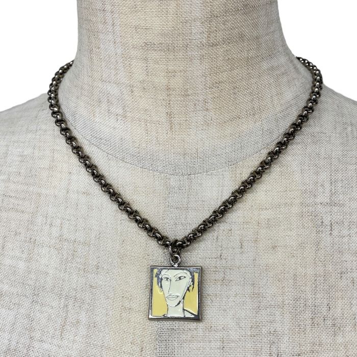 Loewe Necklace Picasso Collaboration Pendant Accessories Painting Art Plate