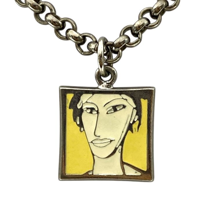 Loewe Necklace Picasso Collaboration Pendant Accessories Painting Art Plate